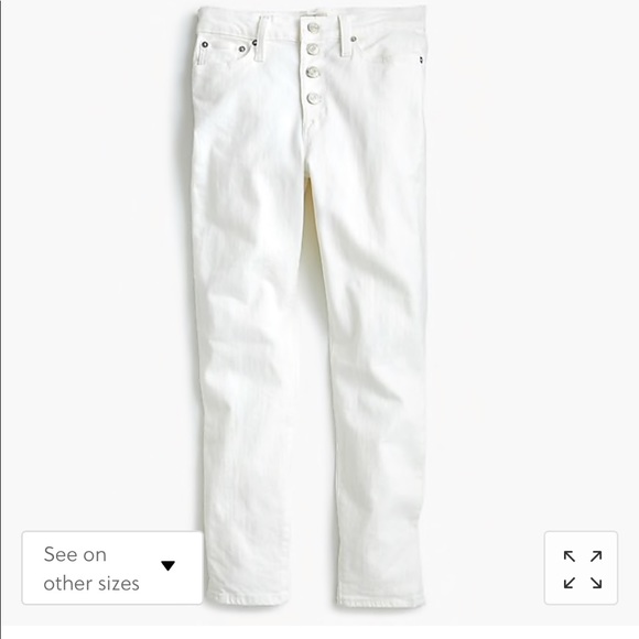 J. Crew high rise toothpick jeans button fly 27 - Picture 2 of 3